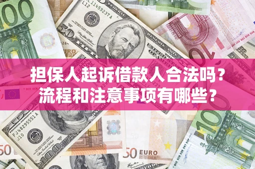 武汉担保人起诉借款人合法吗？流程和注意事项有哪些？