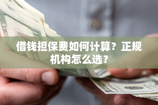 武汉借钱担保费如何计算？正规机构怎么选？