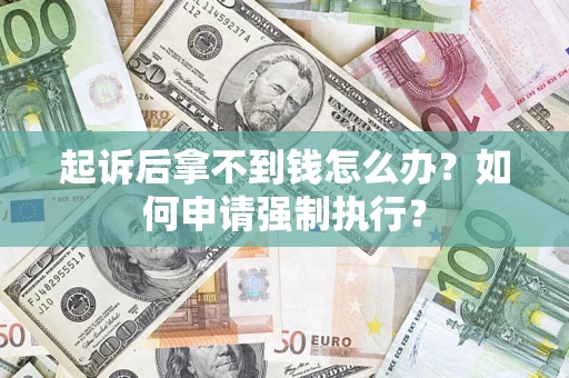 武汉起诉后拿不到钱怎么办？如何申请强制执行？