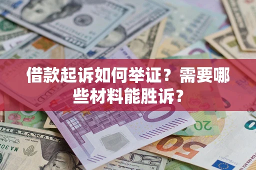 武汉借款起诉如何举证？需要哪些材料能胜诉？