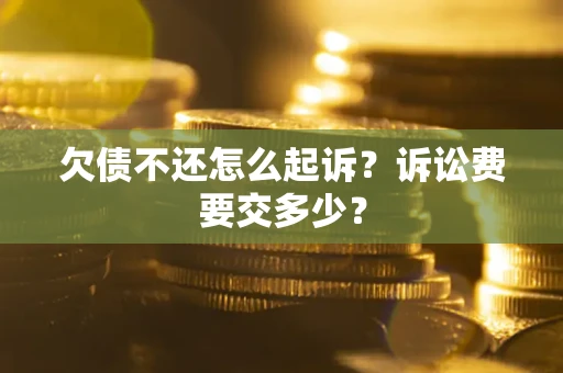 武汉欠债不还怎么起诉？诉讼费要交多少？