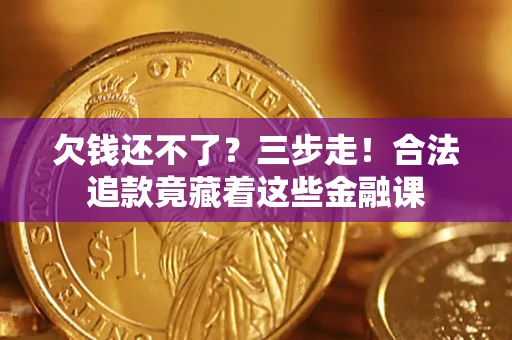 武汉欠钱还不了？三步走！合法追款竟藏着这些金融课