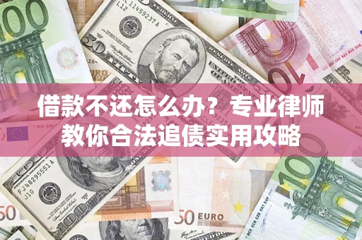 武汉借款不还怎么办？专业律师教你合法追债实用攻略