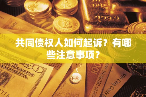武汉共同债权人如何起诉？有哪些注意事项？